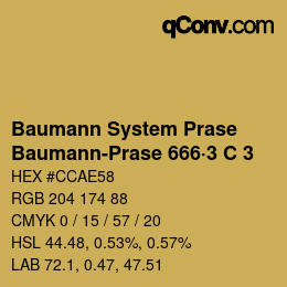 Color code: Baumann System Prase - Baumann-Prase 666·3 C 3 | qconv.com