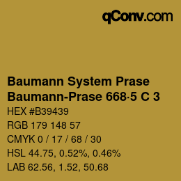 カラーコード: Baumann System Prase - Baumann-Prase 668·5 C 3 | qconv.com