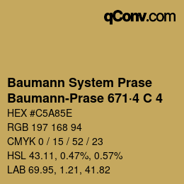Color code: Baumann System Prase - Baumann-Prase 671·4 C 4 | qconv.com