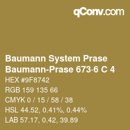 Color code: Baumann System Prase - Baumann-Prase 673·6 C 4 | qconv.com