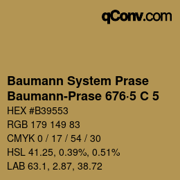 Color code: Baumann System Prase - Baumann-Prase 676·5 C 5 | qconv.com