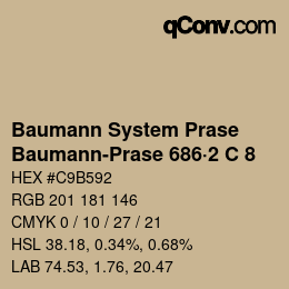 Farbcode: Baumann System Prase - Baumann-Prase 686·2 C 8 | qconv.com