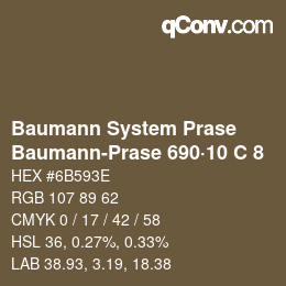 Farbcode: Baumann System Prase - Baumann-Prase 690·10 C 8 | qconv.com