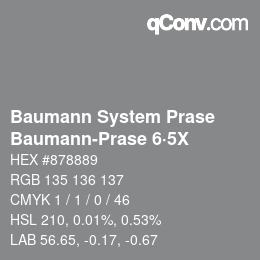 Farbcode: Baumann System Prase - Baumann-Prase 6·5X | qconv.com