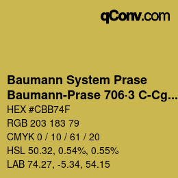 Color code: Baumann System Prase - Baumann-Prase 706·3 C-Cg 3 | qconv.com