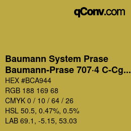 Código de color: Baumann System Prase - Baumann-Prase 707·4 C-Cg 3 | qconv.com