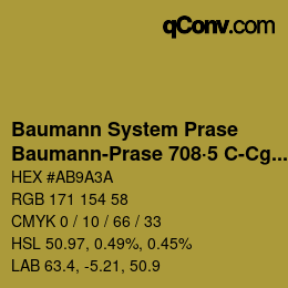 Color code: Baumann System Prase - Baumann-Prase 708·5 C-Cg 3 | qconv.com