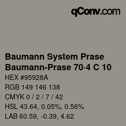 Farbcode: Baumann System Prase - Baumann-Prase 70·4 C 10 | qconv.com