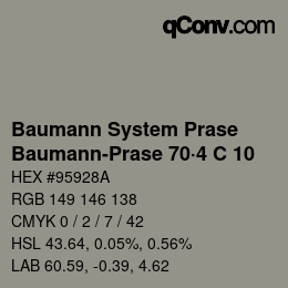 Código de color: Baumann System Prase - Baumann-Prase 70·4 C 10 | qconv.com
