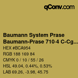 Color code: Baumann System Prase - Baumann-Prase 710·4 C-Cg 4 | qconv.com