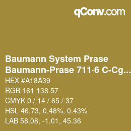 Color code: Baumann System Prase - Baumann-Prase 711·6 C-Cg 4 | qconv.com
