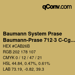 Color code: Baumann System Prase - Baumann-Prase 712·3 C-Cg 5 | qconv.com