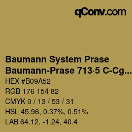 Color code: Baumann System Prase - Baumann-Prase 713·5 C-Cg 5 | qconv.com