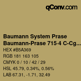 Color code: Baumann System Prase - Baumann-Prase 715·4 C-Cg 6 | qconv.com