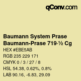 Farbcode: Baumann System Prase - Baumann-Prase 719·½ Cg | qconv.com