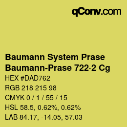 Código de color: Baumann System Prase - Baumann-Prase 722·2 Cg | qconv.com