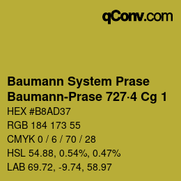 Farbcode: Baumann System Prase - Baumann-Prase 727·4 Cg 1 | qconv.com