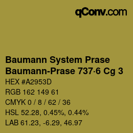 Código de color: Baumann System Prase - Baumann-Prase 737·6 Cg 3 | qconv.com