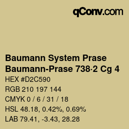 Código de color: Baumann System Prase - Baumann-Prase 738·2 Cg 4 | qconv.com