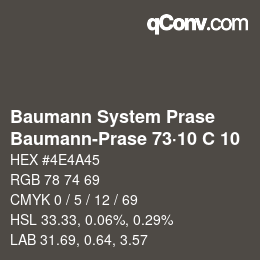 Code couleur: Baumann System Prase - Baumann-Prase 73·10 C 10 | qconv.com