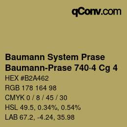 Código de color: Baumann System Prase - Baumann-Prase 740·4 Cg 4 | qconv.com