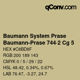 Code couleur: Baumann System Prase - Baumann-Prase 744·2 Cg 5 | qconv.com