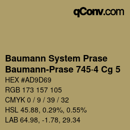 Código de color: Baumann System Prase - Baumann-Prase 745·4 Cg 5 | qconv.com