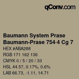 Código de color: Baumann System Prase - Baumann-Prase 754·4 Cg 7 | qconv.com