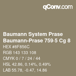 カラーコード: Baumann System Prase - Baumann-Prase 759·5 Cg 8 | qconv.com