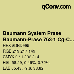 Code couleur: Baumann System Prase - Baumann-Prase 763·1 Cg-Cgg | qconv.com