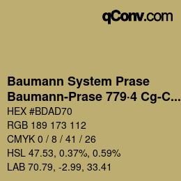 Código de color: Baumann System Prase - Baumann-Prase 779·4 Cg-Cgg 4 | qconv.com