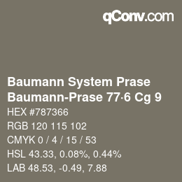 カラーコード: Baumann System Prase - Baumann-Prase 77·6 Cg 9 | qconv.com