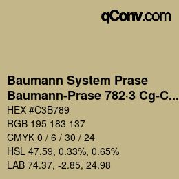 Código de color: Baumann System Prase - Baumann-Prase 782·3 Cg-Cgg 5 | qconv.com