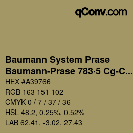 Código de color: Baumann System Prase - Baumann-Prase 783·5 Cg-Cgg 5 | qconv.com
