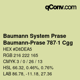 Farbcode: Baumann System Prase - Baumann-Prase 787·1 Cgg | qconv.com