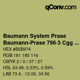 Código de color: Baumann System Prase - Baumann-Prase 796·3 Cgg 2 | qconv.com