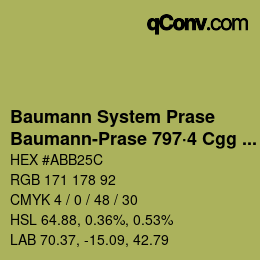 Código de color: Baumann System Prase - Baumann-Prase 797·4 Cgg 2 | qconv.com