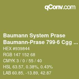 Farbcode: Baumann System Prase - Baumann-Prase 799·6 Cgg 2 | qconv.com
