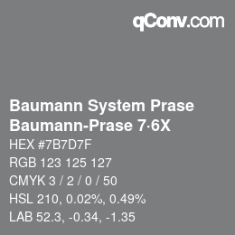 Código de color: Baumann System Prase - Baumann-Prase 7·6X | qconv.com