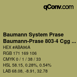 Código de color: Baumann System Prase - Baumann-Prase 803·4 Cgg 3 | qconv.com