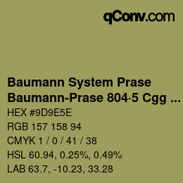 Code couleur: Baumann System Prase - Baumann-Prase 804·5 Cgg 3 | qconv.com