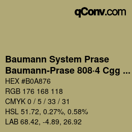 Código de color: Baumann System Prase - Baumann-Prase 808·4 Cgg 4 | qconv.com