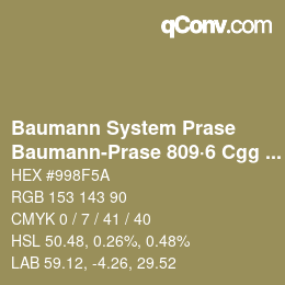 Código de color: Baumann System Prase - Baumann-Prase 809·6 Cgg 4 | qconv.com