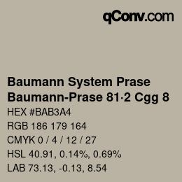 Code couleur: Baumann System Prase - Baumann-Prase 81·2 Cgg 8 | qconv.com