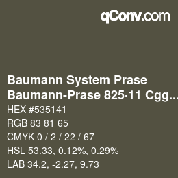 カラーコード: Baumann System Prase - Baumann-Prase 825·11 Cgg 7 | qconv.com