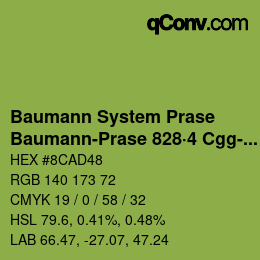 Color code: Baumann System Prase - Baumann-Prase 828·4 Cgg-Gcc | qconv.com