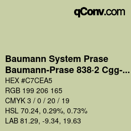 Color code: Baumann System Prase - Baumann-Prase 838·2 Cgg-Gcc 3 | qconv.com