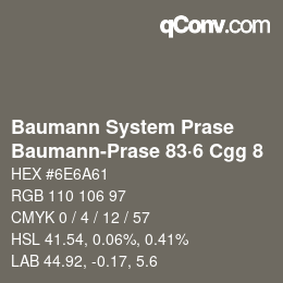 Farbcode: Baumann System Prase - Baumann-Prase 83·6 Cgg 8 | qconv.com