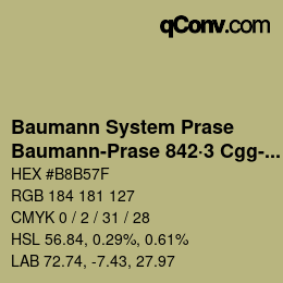 Farbcode: Baumann System Prase - Baumann-Prase 842·3 Cgg-Gcc 4 | qconv.com
