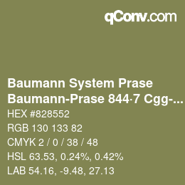 Color code: Baumann System Prase - Baumann-Prase 844·7 Cgg-Gcc 4 | qconv.com